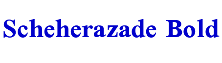 Scheherazade Bold font